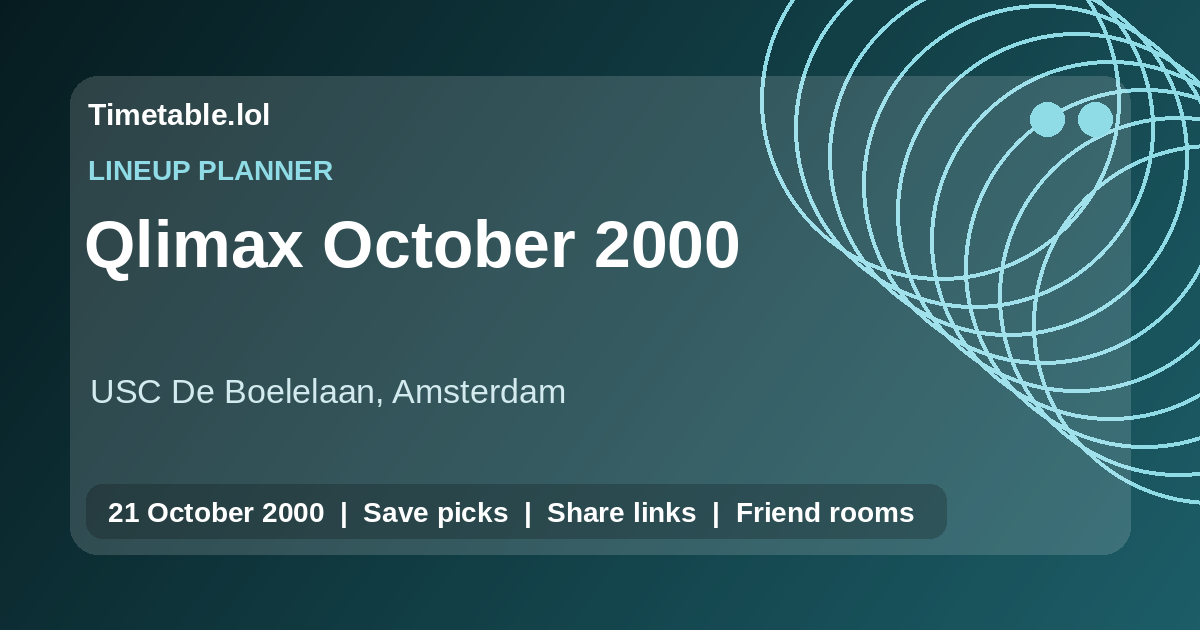 Qlimax October 2000 artwork