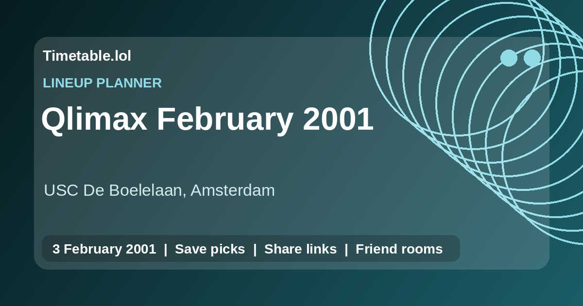 Qlimax February 2001 artwork